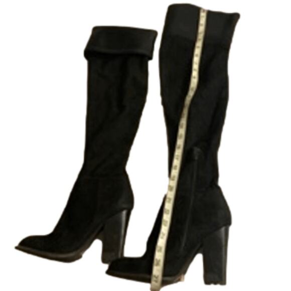 Calvin Klein Jeans Charli Over-the-Knee Block Heel Boots Black 7.5 - Picture 3 of 10